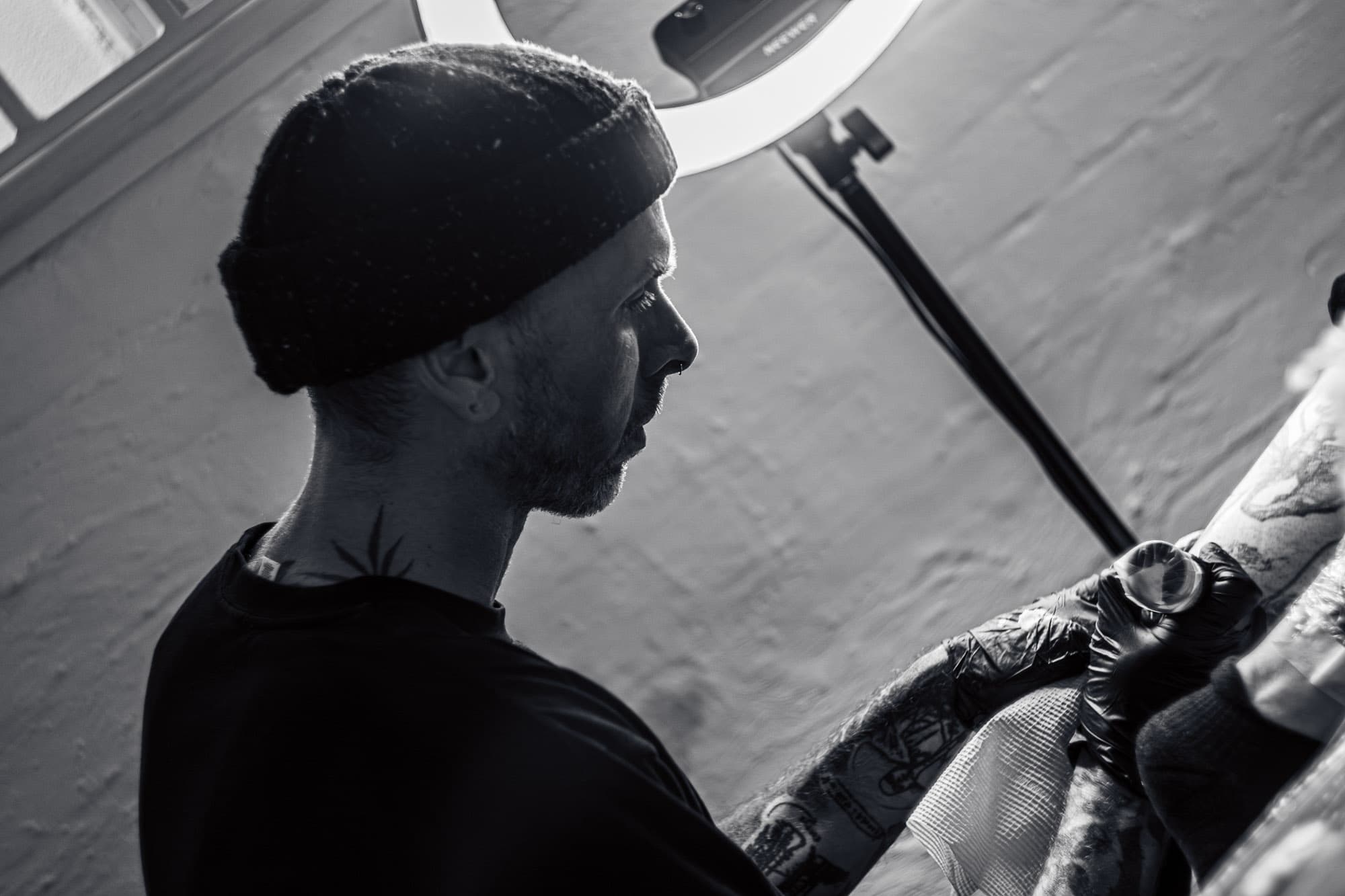 Jak tattooing at Together Tattoo, Castlemaine